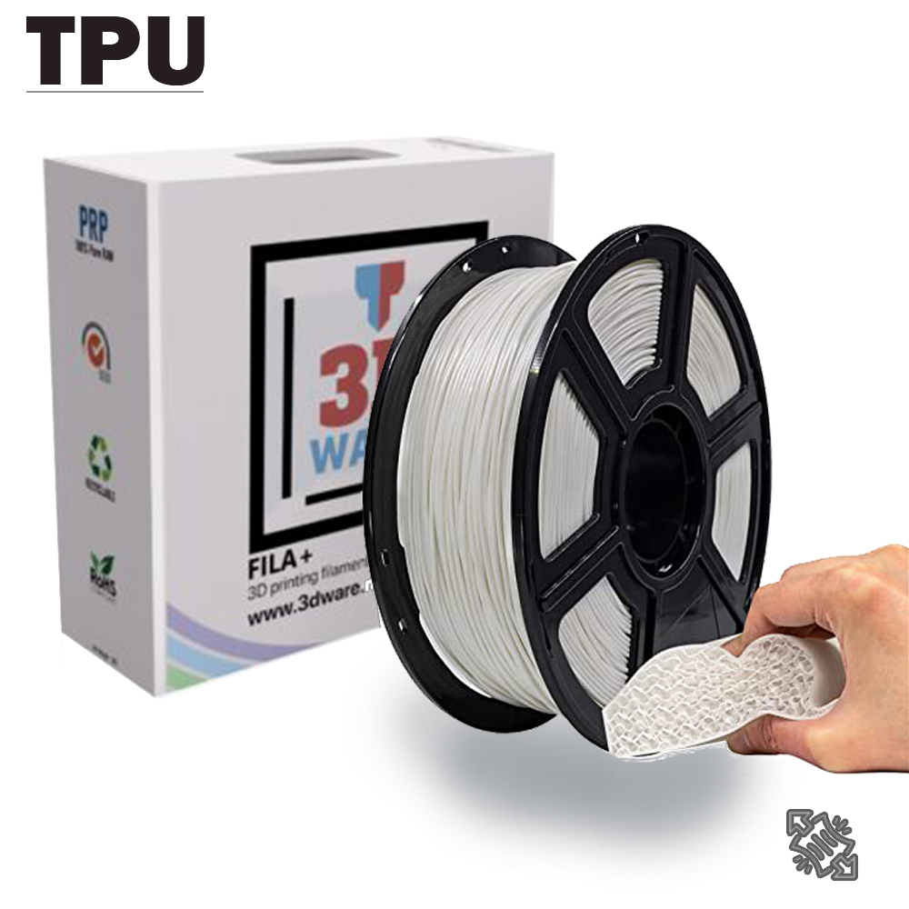 Filament 3D FILA+ Flexible TPU Blanc 1.75mm 1kg – 3dware, Impression 3D au  Maroc