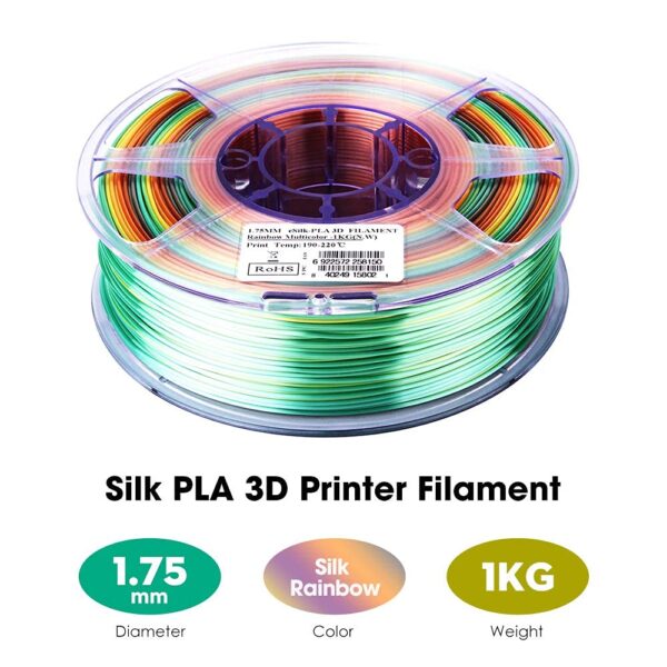 eSUN Silk PLA 3D Printer Filament, Dimensional Accuracy +/- 0.03 mm, 1 kg Spool, 1.75 mm