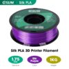eSUN Silk PLA 3D Printer Filament, Dimensional Accuracy +/- 0.03 mm, 1 kg Spool, 1.75 mm, Purple