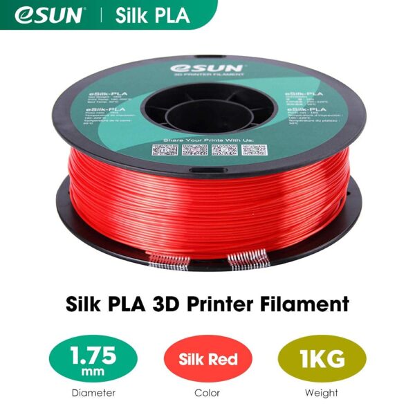 eSUN Silk PLA 3D Printer Filament, Dimensional Accuracy +/- 0.03 mm, 1 kg Spool, 1.75 mm