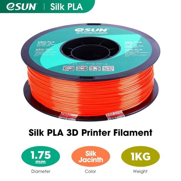 eSUN Silk PLA 3D Printer Filament, Dimensional Accuracy +/- 0.03 mm, 1 kg Spool, 1.75 mm