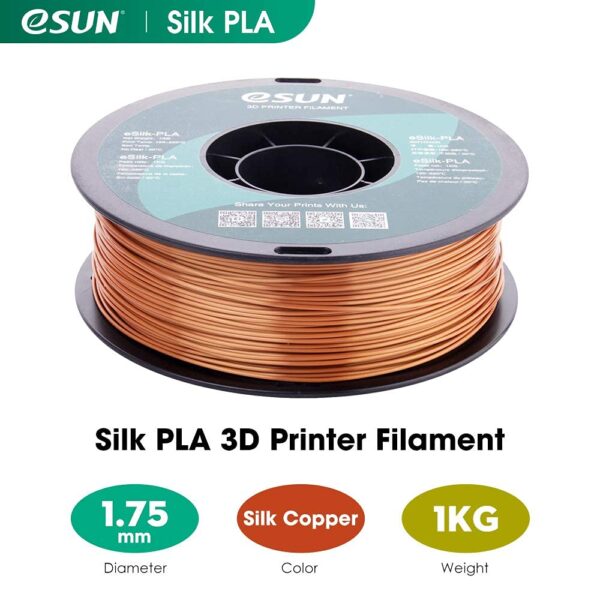 eSUN Silk PLA 3D Printer Filament, Dimensional Accuracy +/- 0.03 mm, 1 kg Spool, 1.75 mm