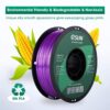 eSUN Silk PLA 3D Printer Filament, Dimensional Accuracy +/- 0.03 mm, 1 kg Spool, 1.75 mm, Purple