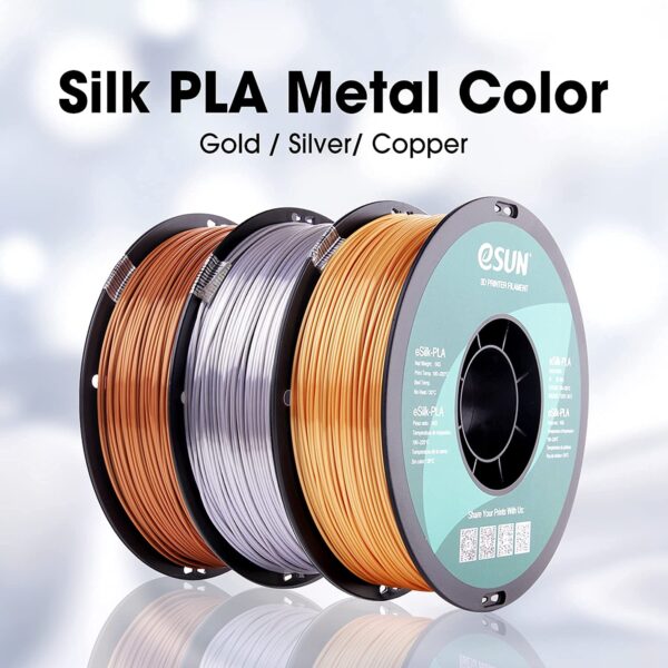 eSUN Silk PLA 3D Printer Filament, Dimensional Accuracy +/- 0.03 mm, 1 kg Spool, 1.75 mm