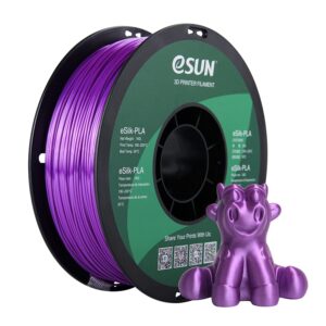 eSUN Silk PLA 3D Printer Filament, Dimensional Accuracy +/- 0.03 mm, 1 kg Spool, 1.75 mm, Purple