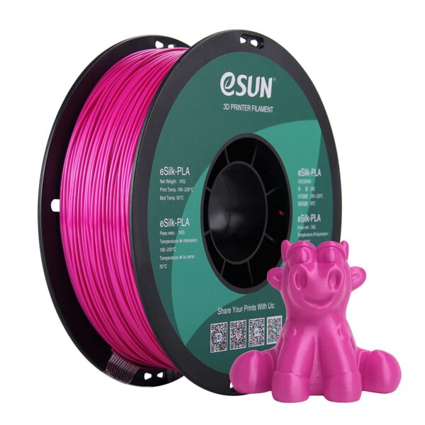 eSUN Silk PLA 3D Printer Filament, Dimensional Accuracy +/- 0.03 mm, 1 kg Spool, 1.75 mm, Violet