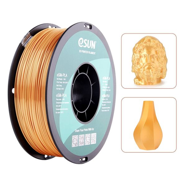 eSUN Silk PLA 3D Printer Filament, Dimensional Accuracy +/- 0.03 mm, 1 kg Spool, 1.75 mm