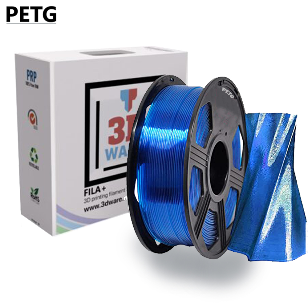 Filament 3D PETG Transparent Blue 1.75mm 1kg – 3dware, Impression