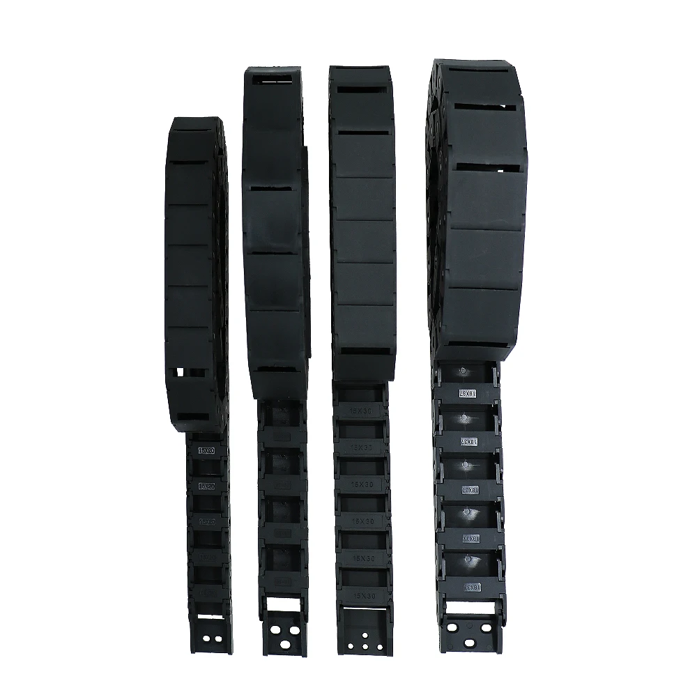 Chaîne Porte-câbles Nylon Noir - 100 Cm - Ouverture 25x57 Mm - Pour CNC, Imprimante 3D