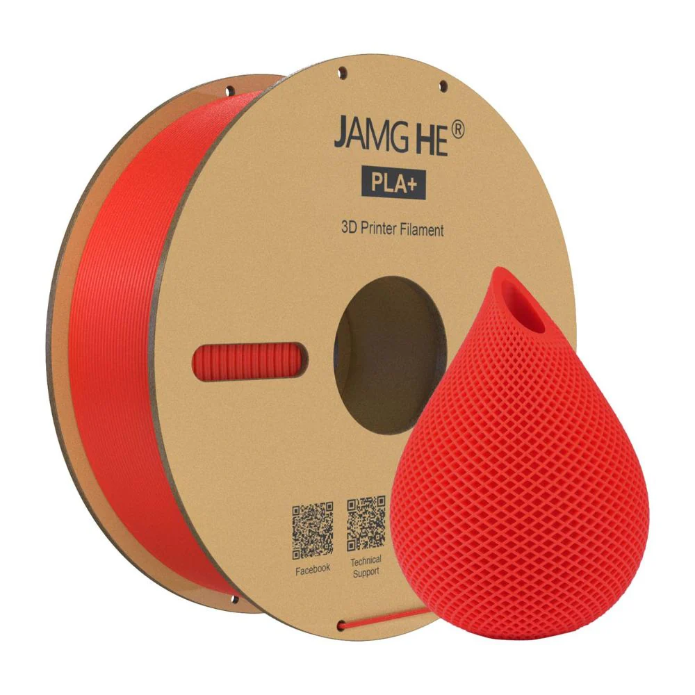 JAMG HE PLA+ Filament Red 1.75mm, 1 Kg