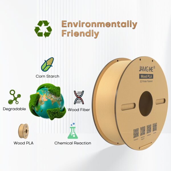JAMG HE 1 kg Wood PLA Spool 1.75 mm – Image 3