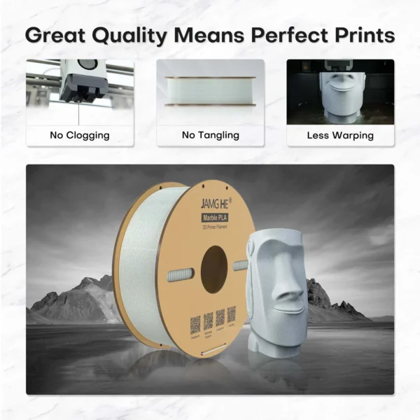 JAMG HE 1 kg Marble PLA Spool 1.75 mm – Image 4