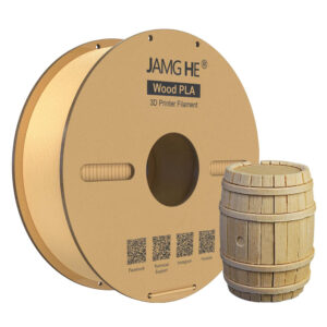 Wood PLA Filament for 3D Printer, JAMG HE 1 kg Wood PLA Spool 1.75 mm