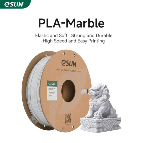 eSun eMarble Grey PLA Spool 1.75 mm 1Kg – Image 3