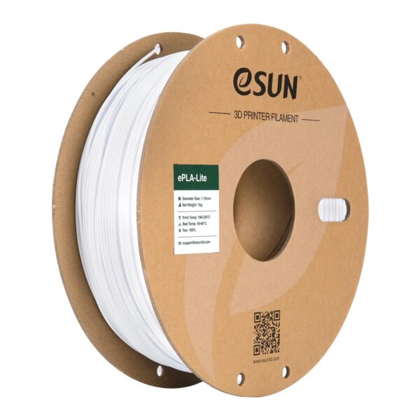 eSUN PLA-Lite 1.75mm 3D Filament White 1KG