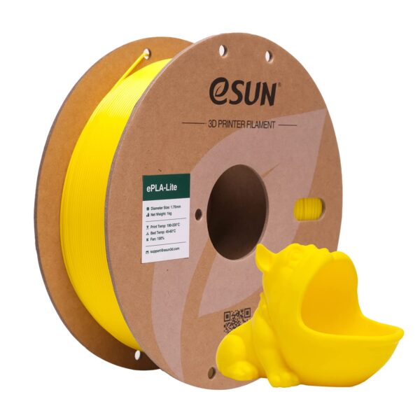 eSUN PLA-Lite 1.75mm 3D Filament Yellow 1KG