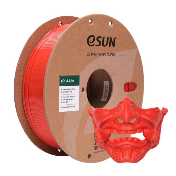 eSUN PLA-Lite 1.75mm 3D Filament Red 1KG