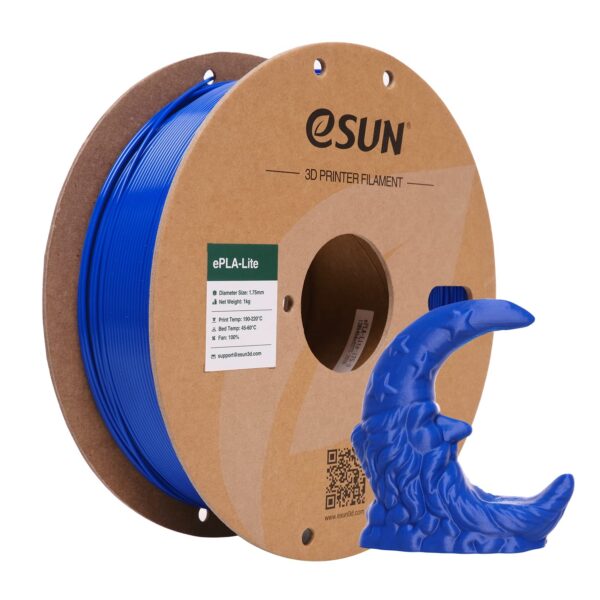 eSUN PLA-Lite 1.75mm 3D Filament Blue 1KG