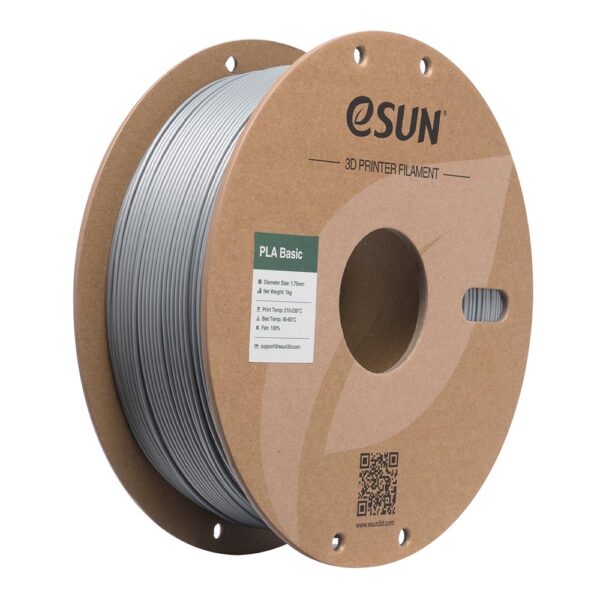 eSUN PLA Basic 3D Filament Silver 1.75mm 1kg