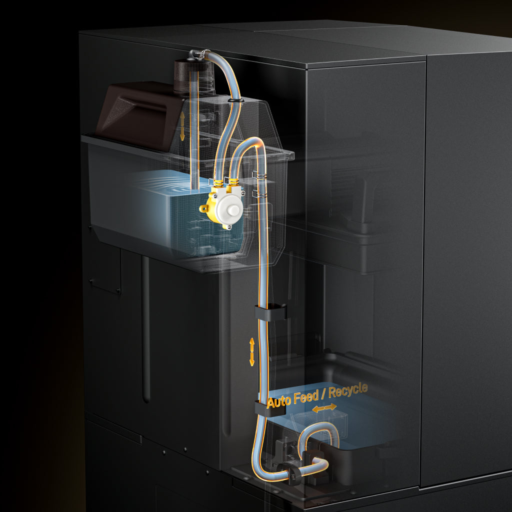 ELEGOO Jupiter 2 — alimentation et recyclage automatiques de résine