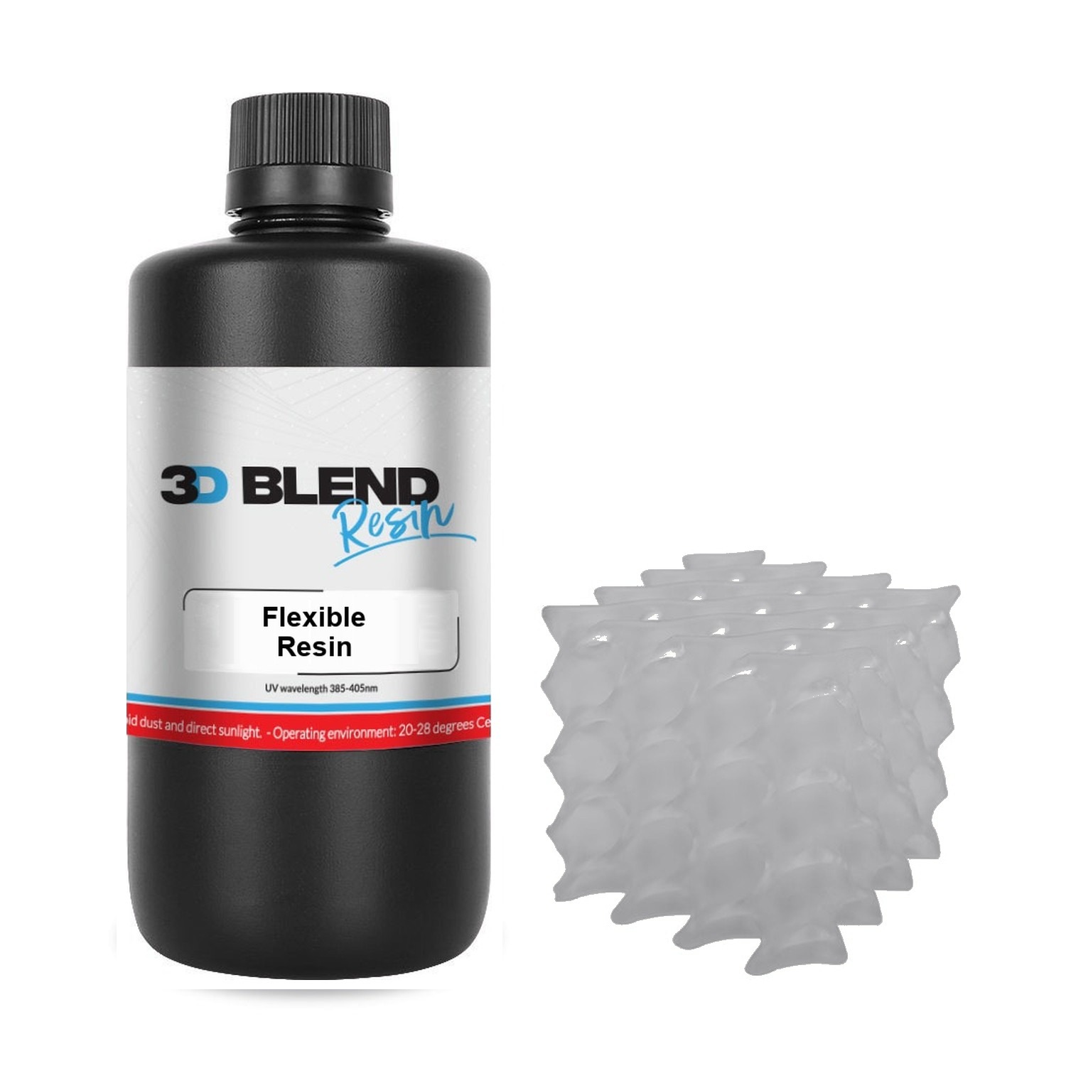 3D Blend Flexible Resin (Gris, 500g)
